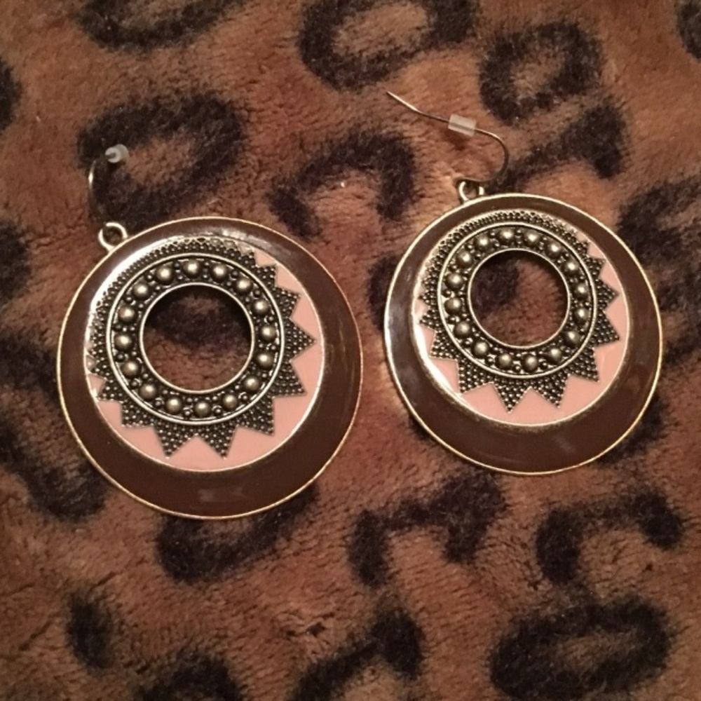 Copper & Enamel Earrings